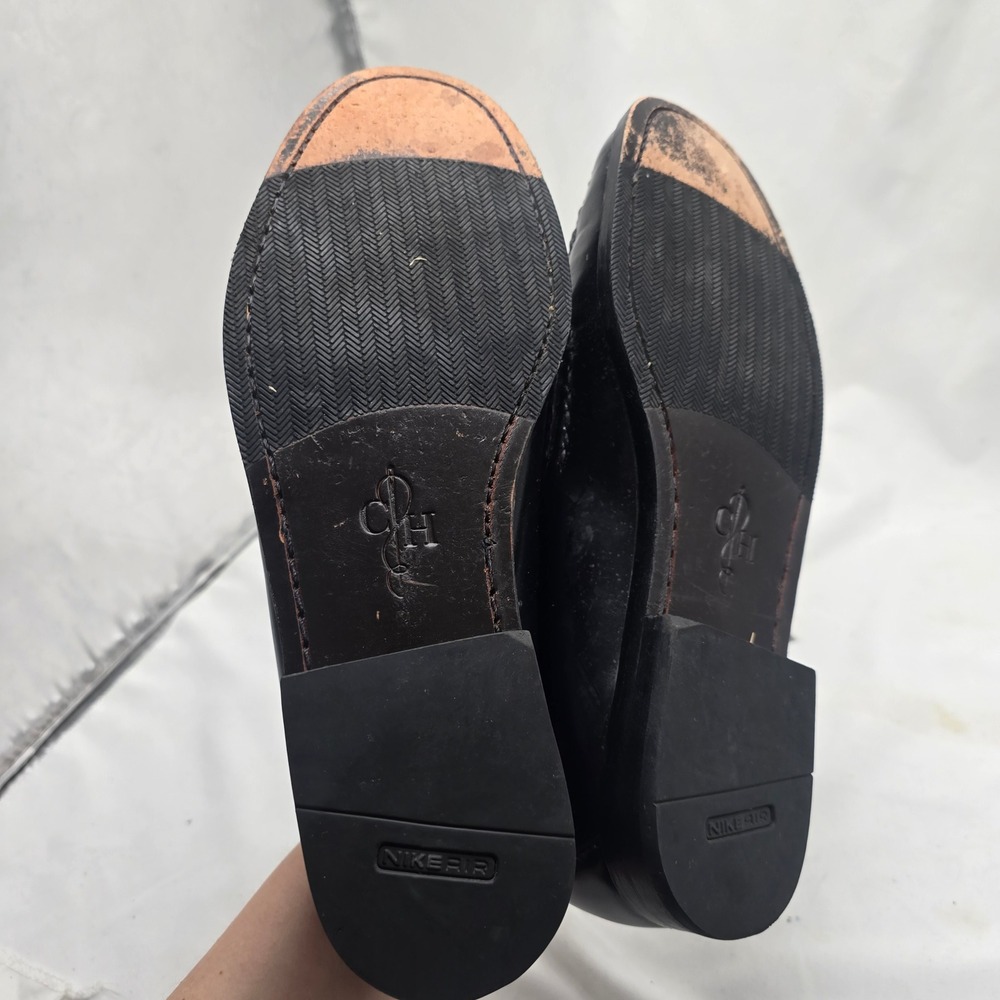Cole Haan Nike Air Tassel Loafers Mens 9 Black Leather Preppy Dress Shoes C06587 - Picture 7 of 7
